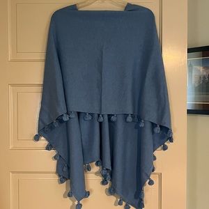 Caroline Grace Baby Blue Poncho